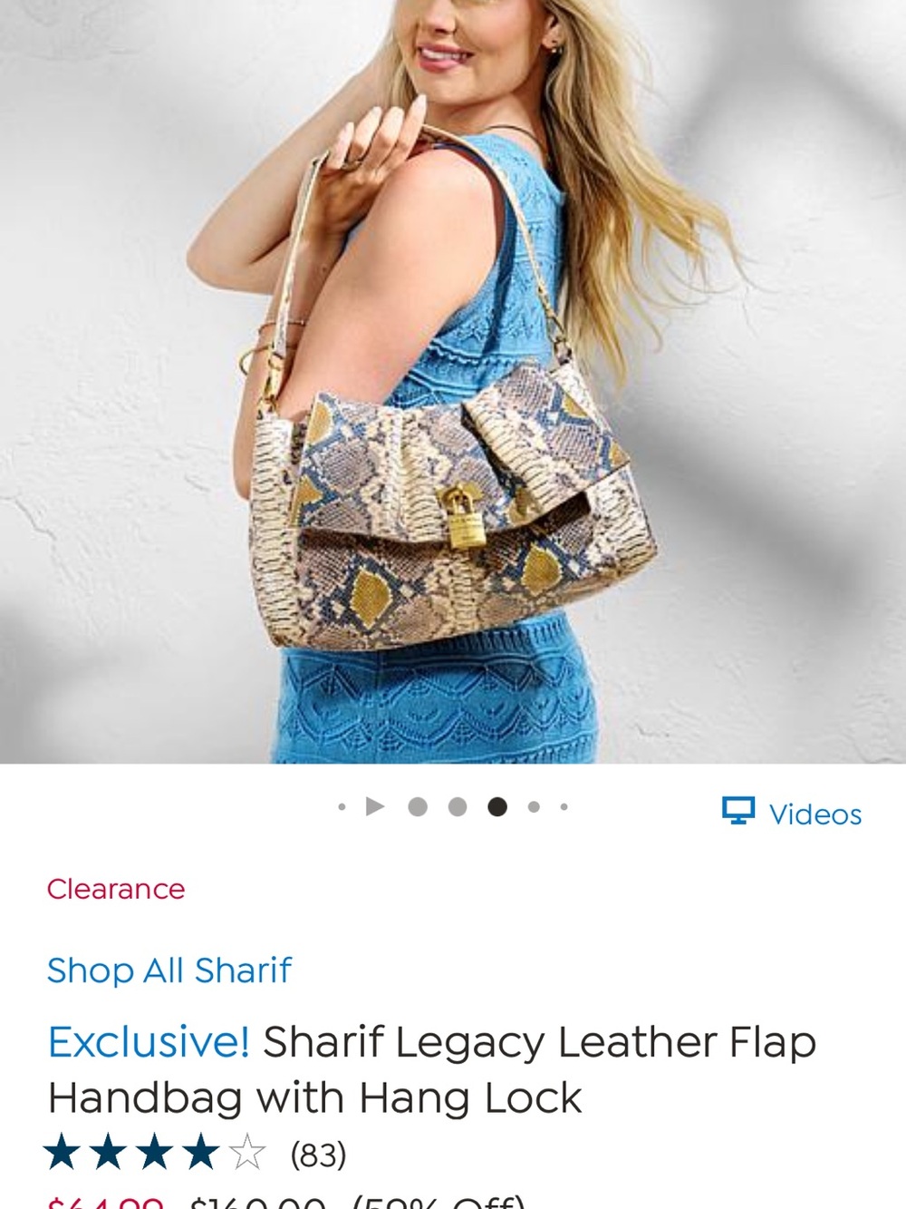 Sharif Legacy Cream Ostrich Lambskin Leather Bamboo Handle Satchel w/Dustbag NWT - Picture 16 of 16
